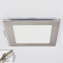 Spot Encastrable Finsrud Led Nickel Mat, 1 Lumiere