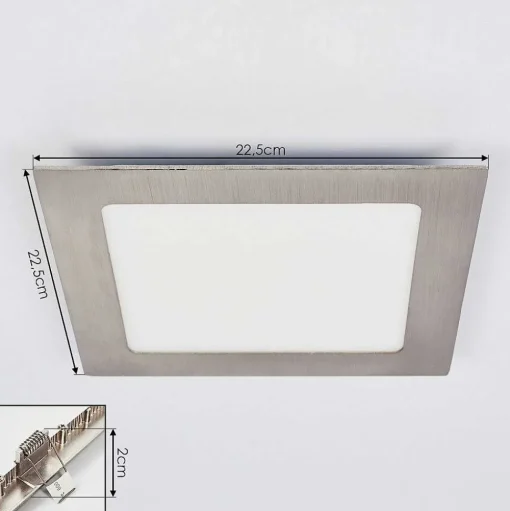 Spot Encastrable Finsrud Led Nickel Mat, 1 Lumiere