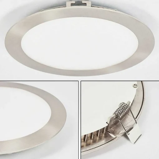 Spot Encastrable Finsrud Led Nickel Mat, 1 Lumiere