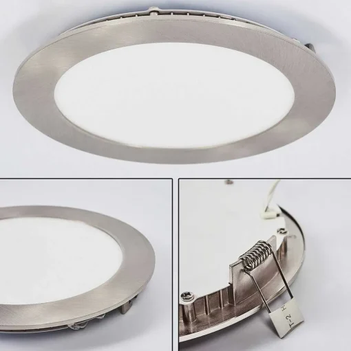 Spot Encastrable Finsrud Led Nickel Mat, 1 Lumiere