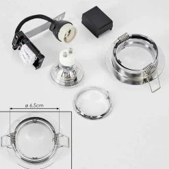 Spot Encastrable Kerrouan Led Chrome, 1 Lumiere