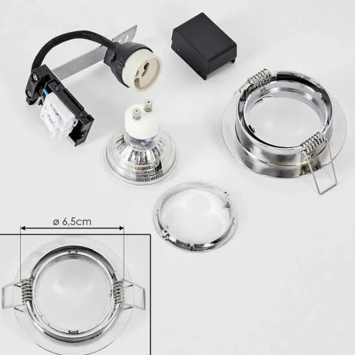 Spot Encastrable Kerrouan Led Chrome, 1 Lumiere