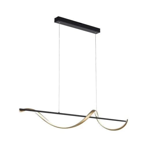 Suspension Paul Neuhaus Q-Swing Led Anthracite, Or, 1 Lumiere, Telecommandes