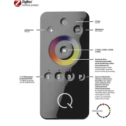 Suspension Paul Neuhaus Q-Adam Led Acier Inoxydable, 1 Lumiere, Telecommandes, Changeur De Couleurs