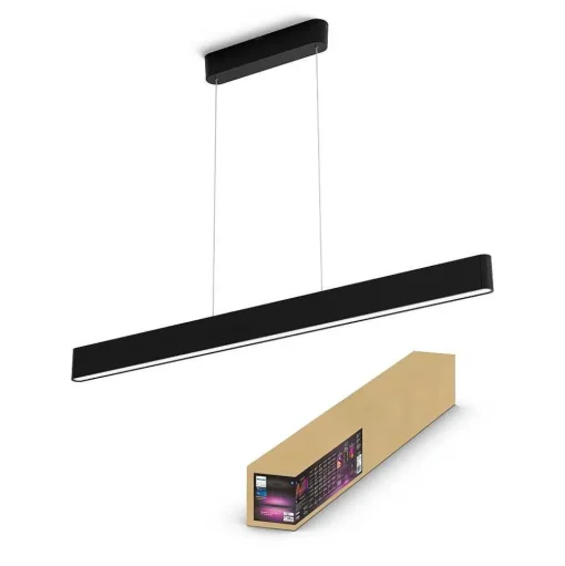 Suspension Philips Hue White & Color Ambiance Ensis Led Noir, 2 Lumieres, Changeur De Couleurs